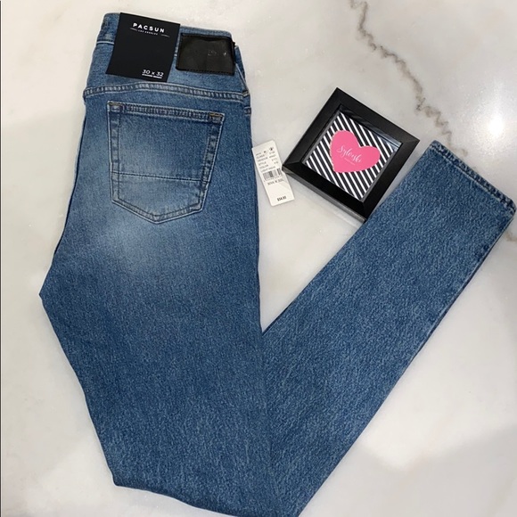 🔥 PacSun Light Ripped Stacked Skinny Jeans NWT - Picture 5 of 6